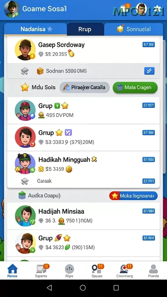Cuplikan layar AMAN33 — menu navigasi