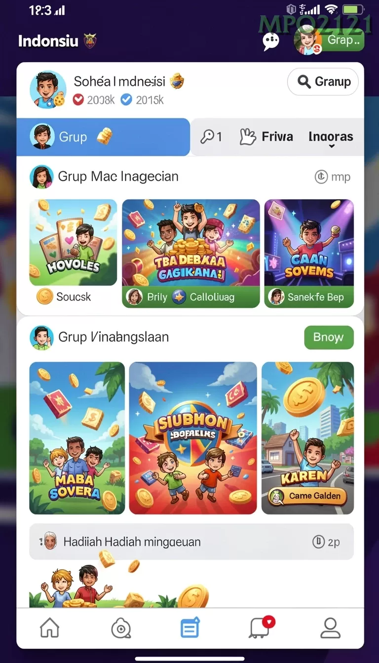 Cuplikan layar EBET777 — menu navigasi